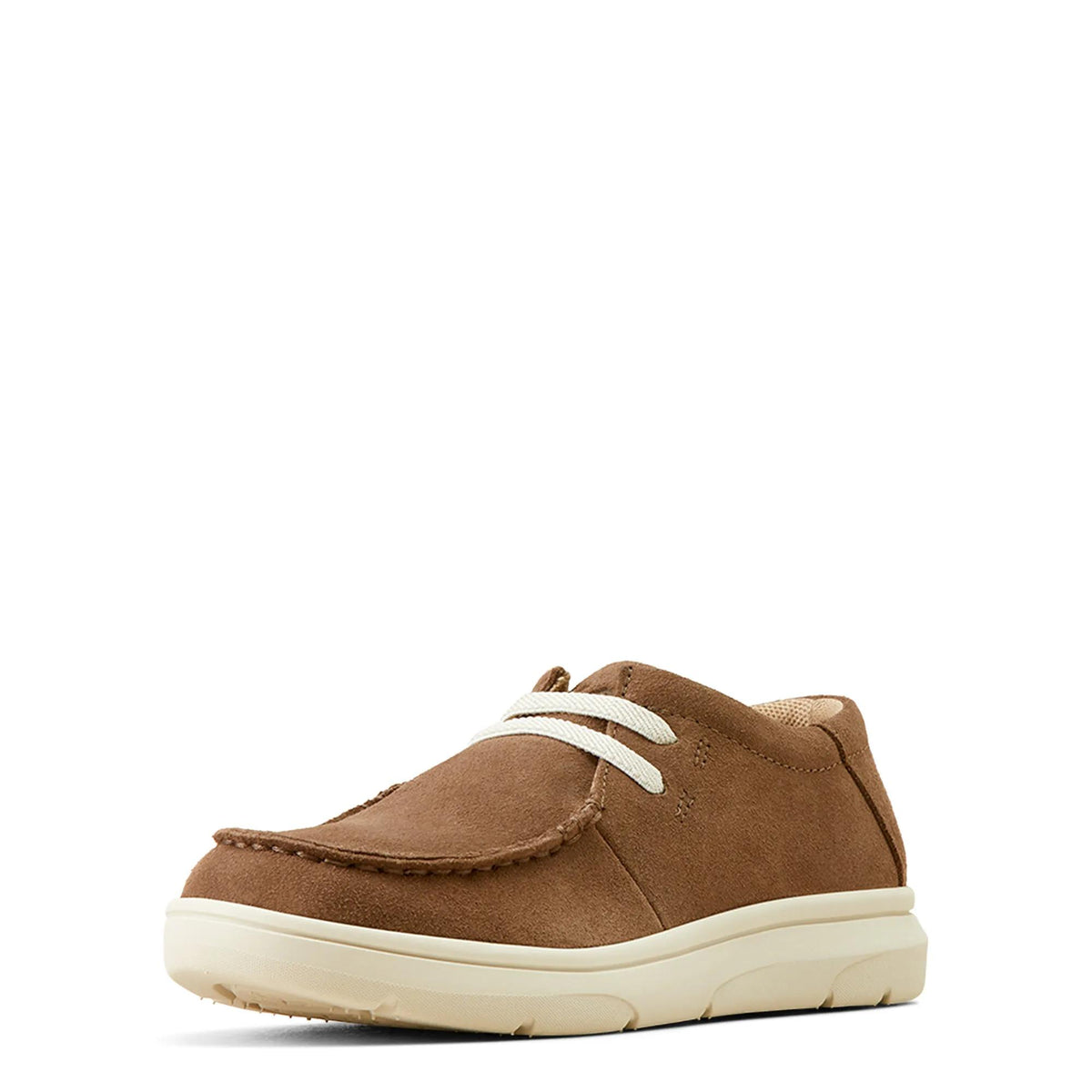 Ariat Kids' Hilo Shoe, Brown Bomber Suede – 3-4 front