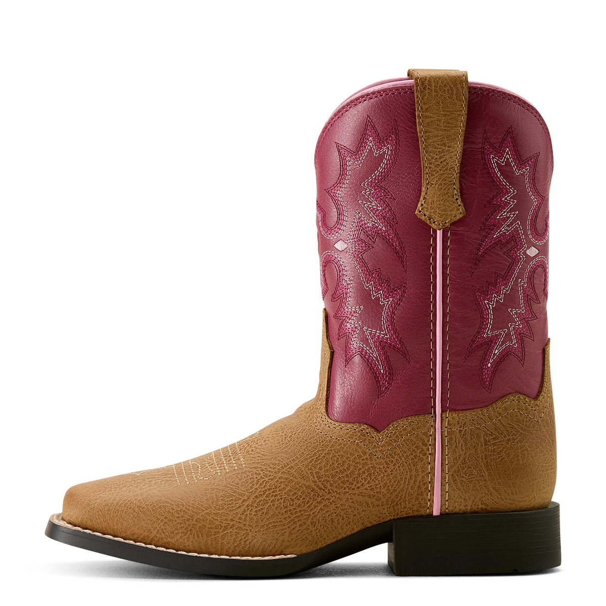 Ariat Kids' Tombstone Wide Square Toe Western Boot, Cottage|Rosebud – side