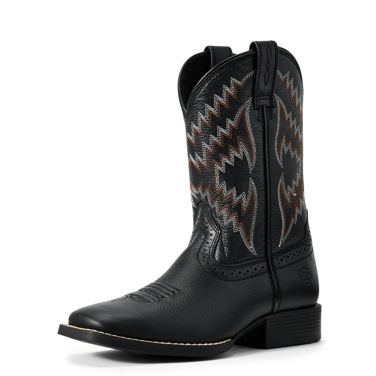 Ariat Kids' Tycoon Western Boot, Bear Black – 3-4 front