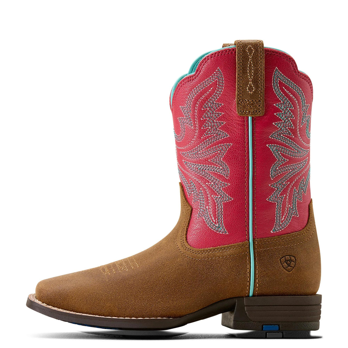 Ariat Kids' Westwood Wide Square Toe Western Boot, Wicker|Hot Pink – side