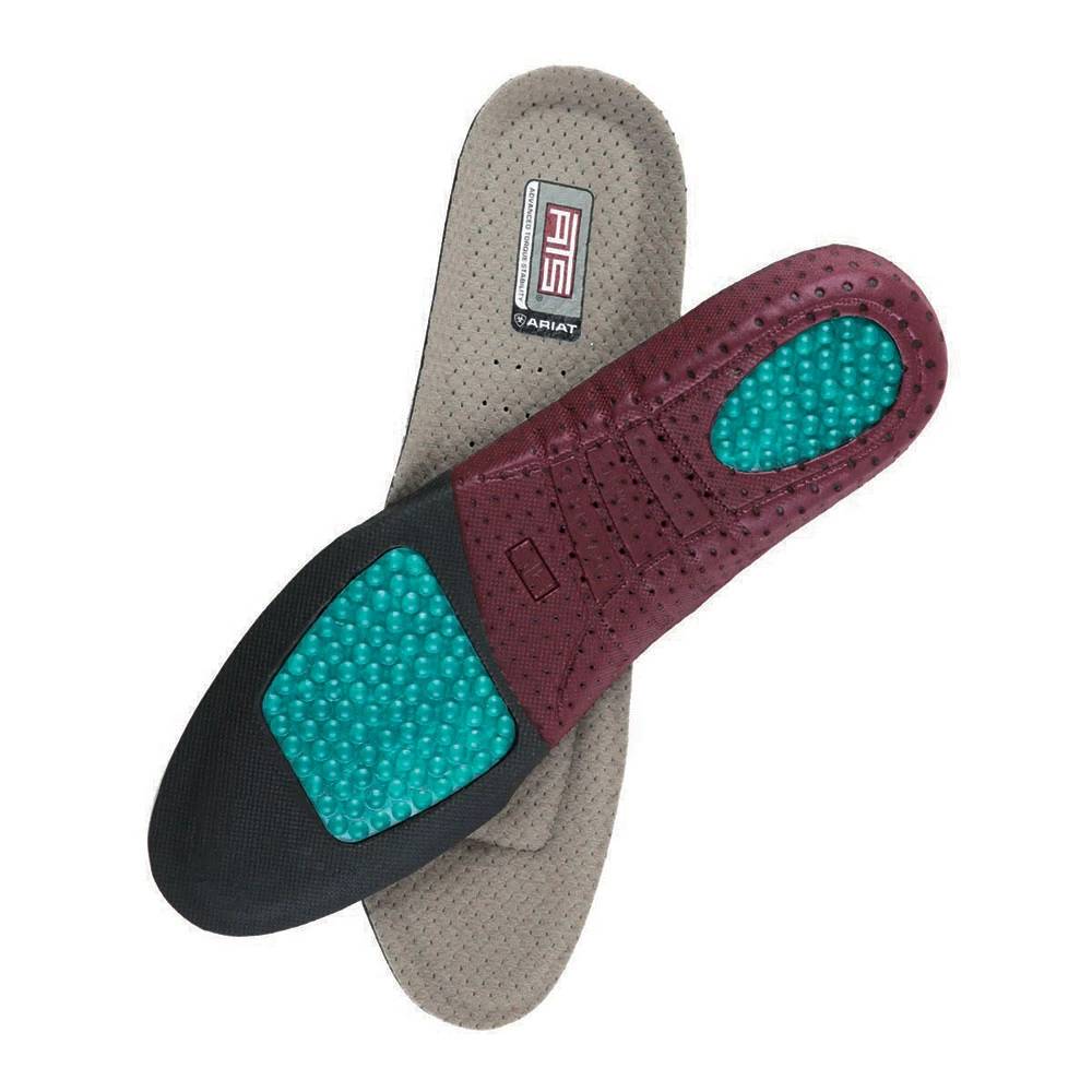 M&F Ariat men's ATS footbed insoles with round toe design, providing comfortable support for work and casual boots.
