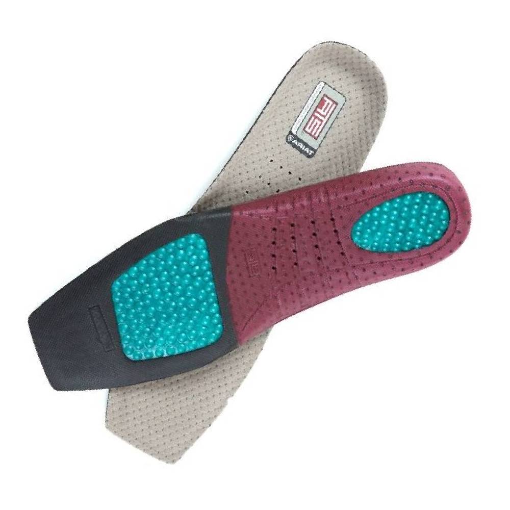 M&F Ariat men's ATS footbed insole with wide square toe design, providing comfort and support for work boots or casual shoes.