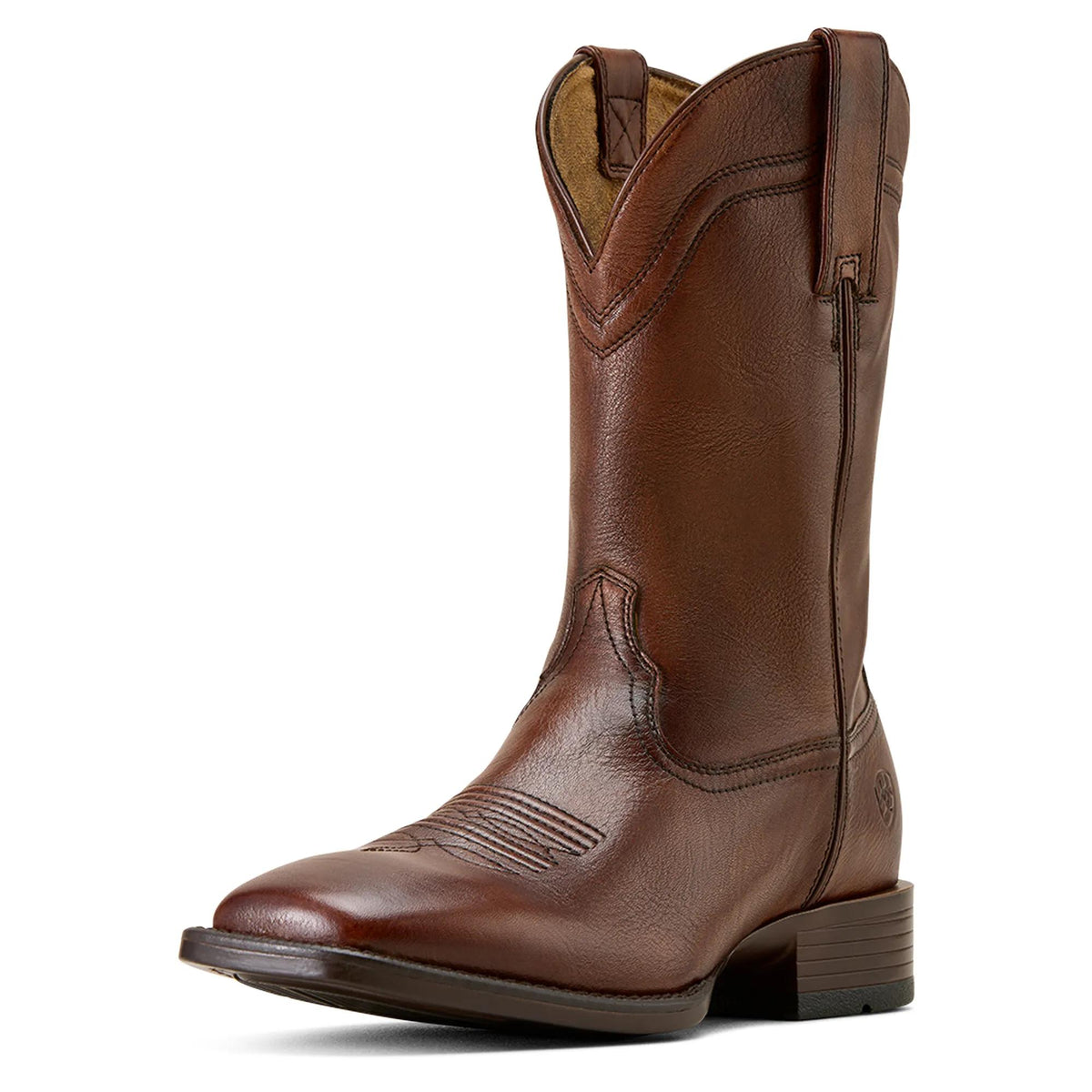 Ariat Men's Alden Wide Square Toe Western Boot, Honey Bee – 3-4 front