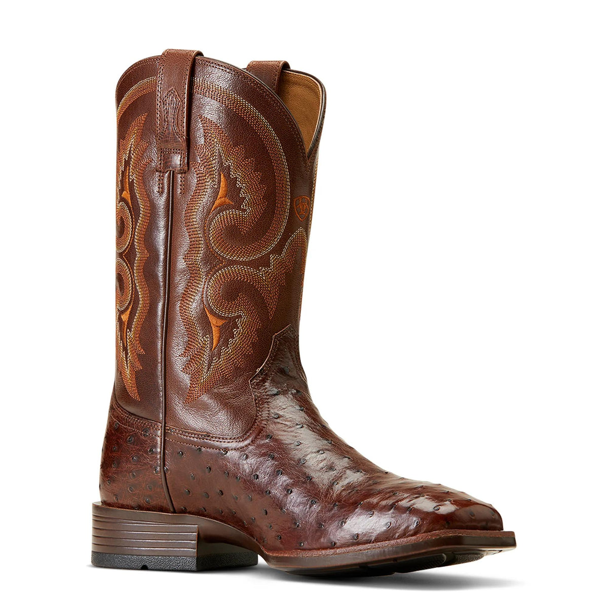 Ariat Men's Barley Ultra Wide Square Toe Cowboy Boot, Dark Tobacco Full Quill Ostrich – inside