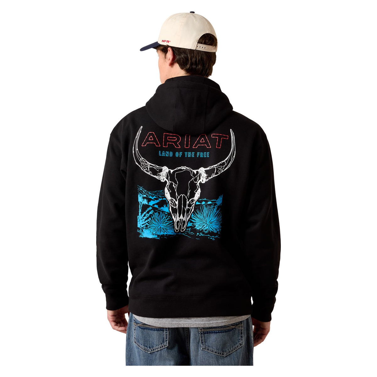 Ariat Men's Bison Bureau Hoodie, Black – back