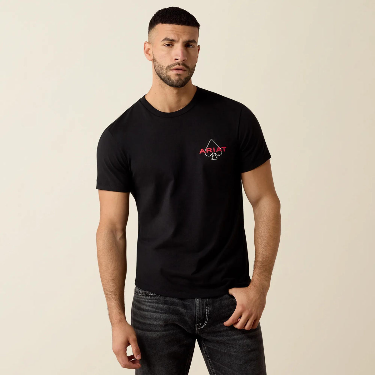 Ariat Men's Ranch Royalty T-Shirt, Black – front