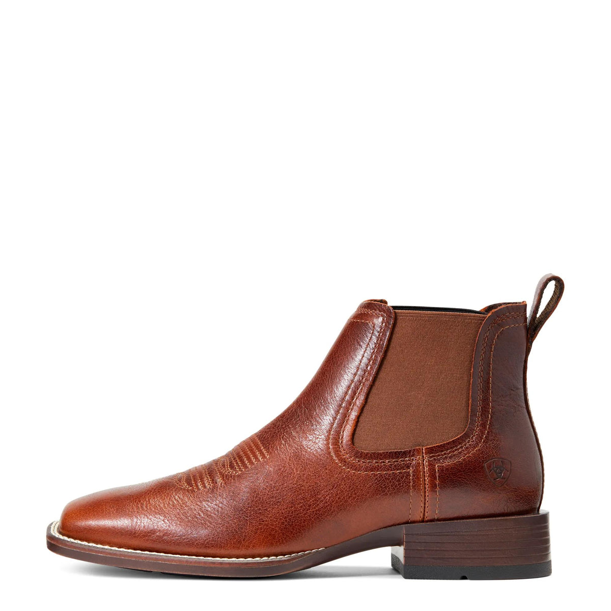 Ariat Men's Booker Chelsea Wide Square Toe Western Boot, Royal Brown – side