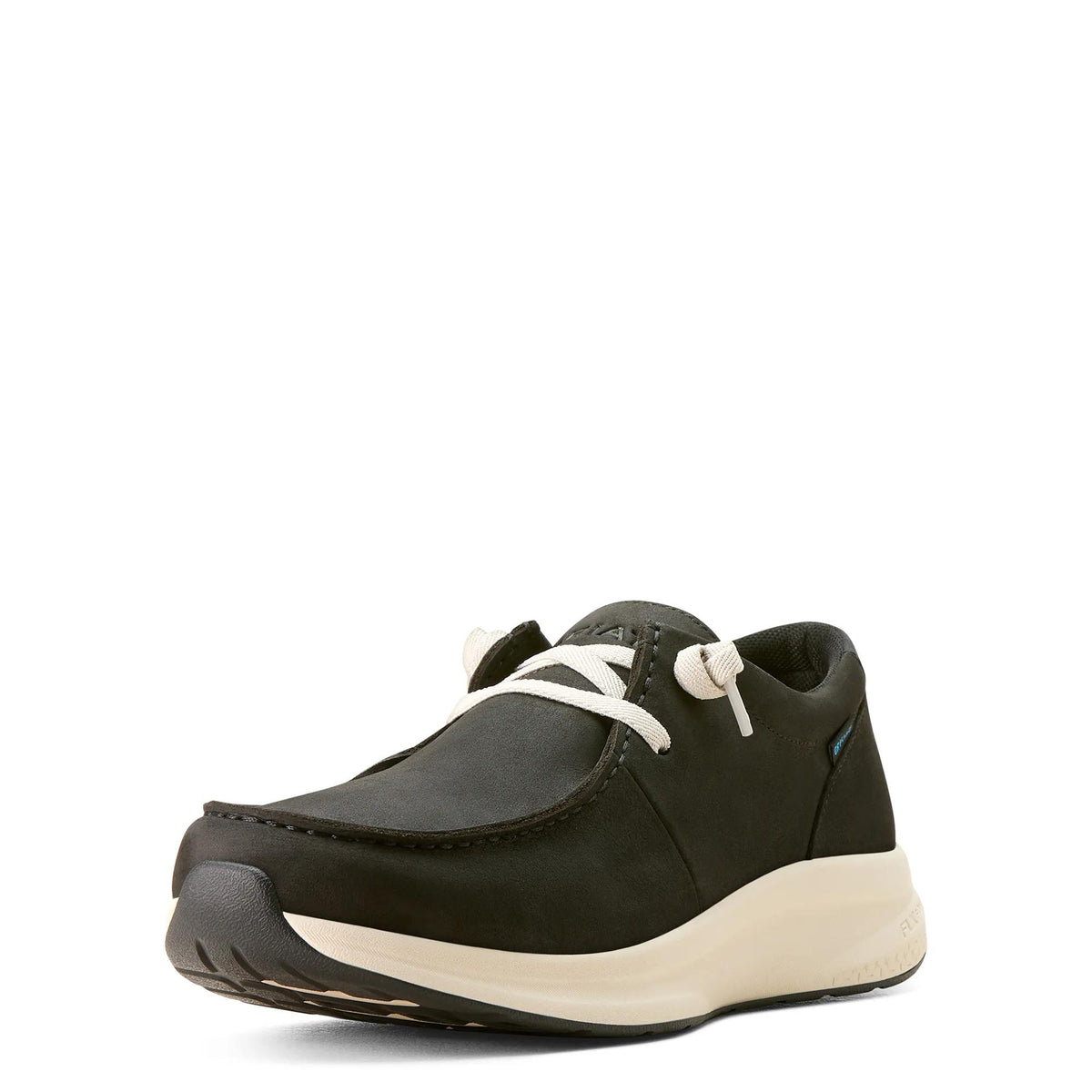 Ariat Men's Buckeye Waterproof Shoe, Satin Black – 3-4 front