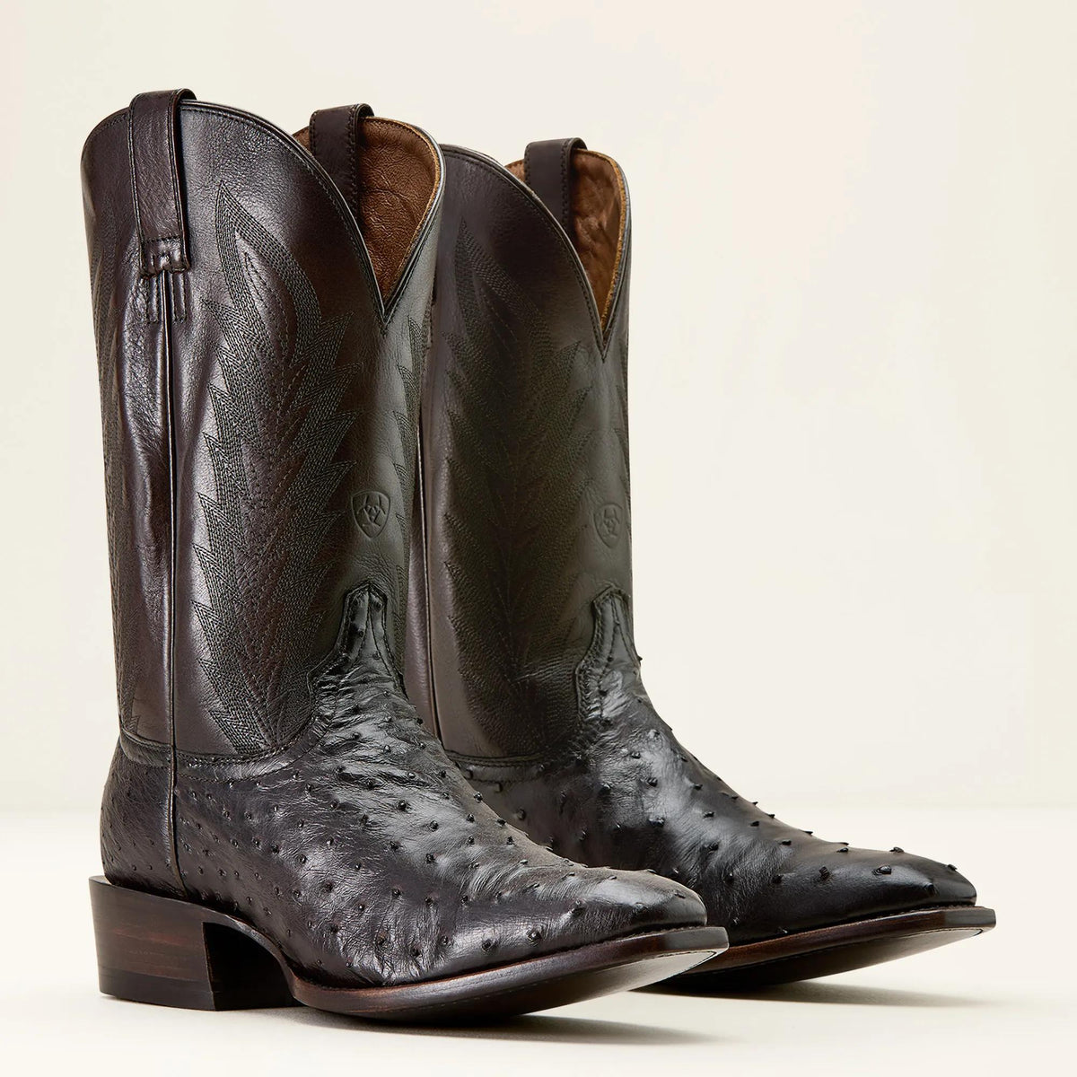 Ariat Mens Chocolate Full Quill Ostrich 10074203 - view 7