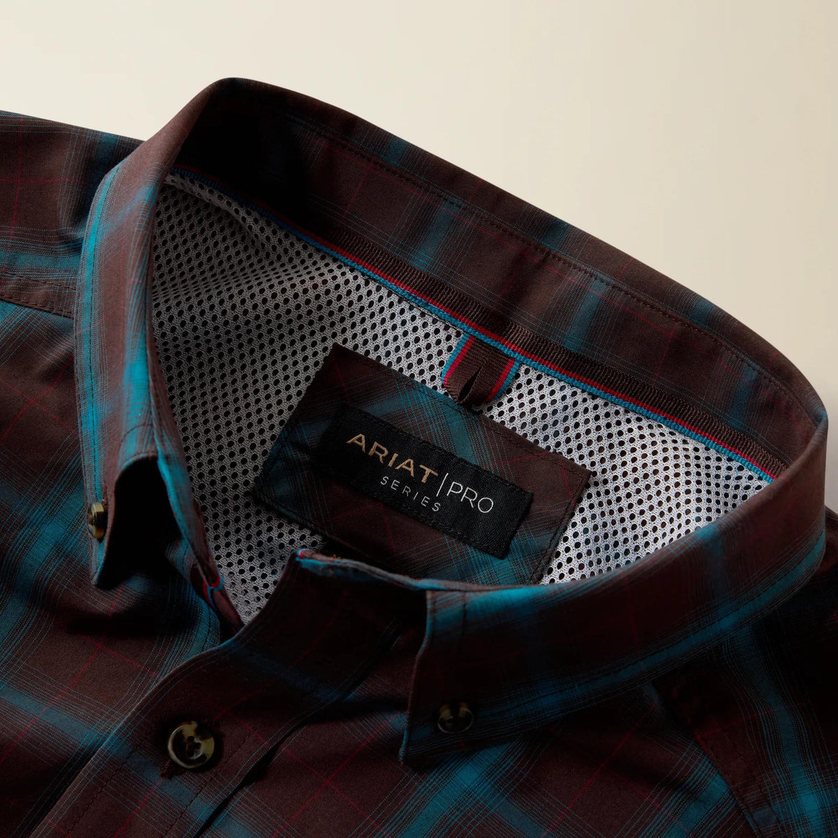 Ariat Men's Pro Series Duff Classic Fit Shirt, Chocolate Plum Medium Plaid – detail 2