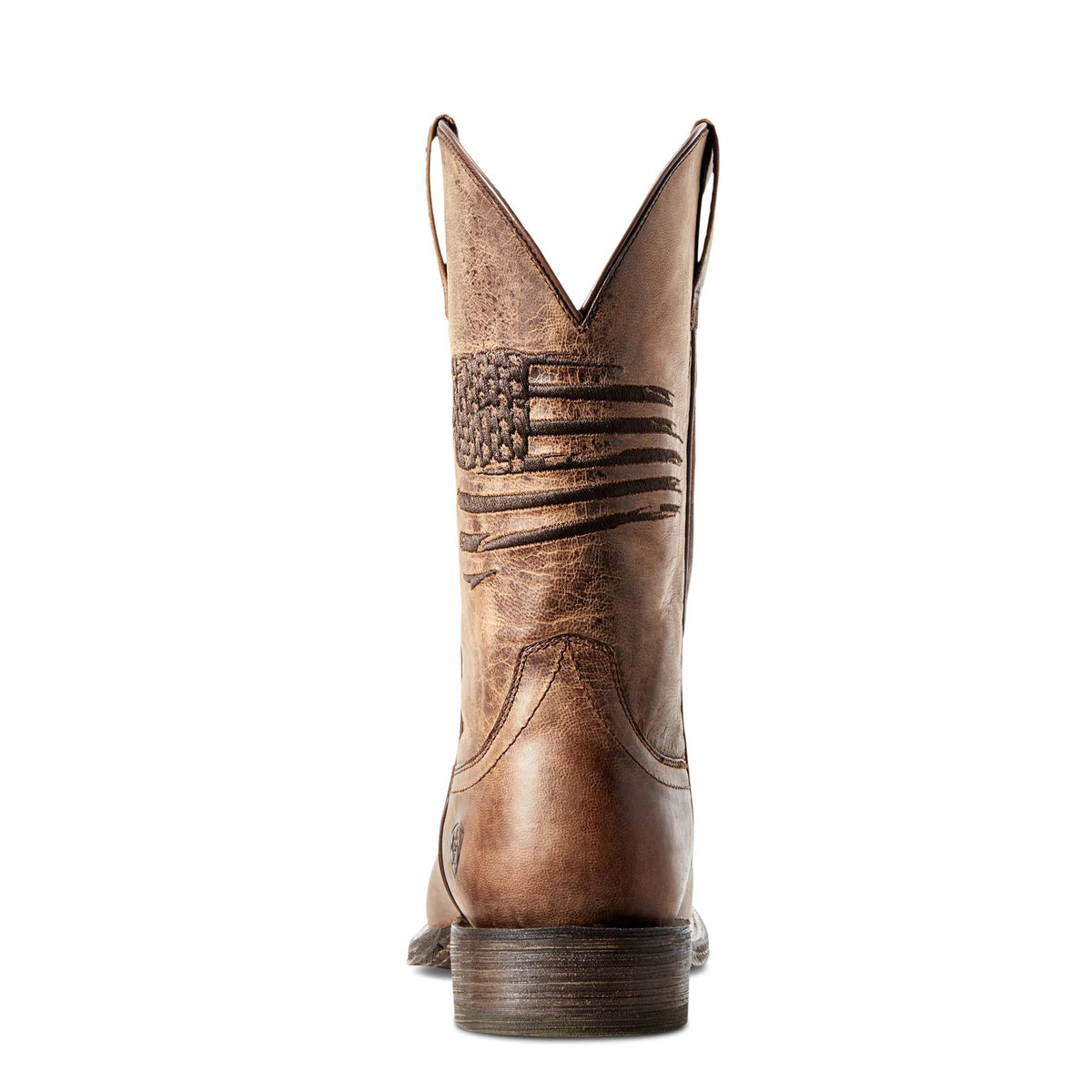 Ariat Men's Circuit Patriot Western Boot, Weathered Tan – heel