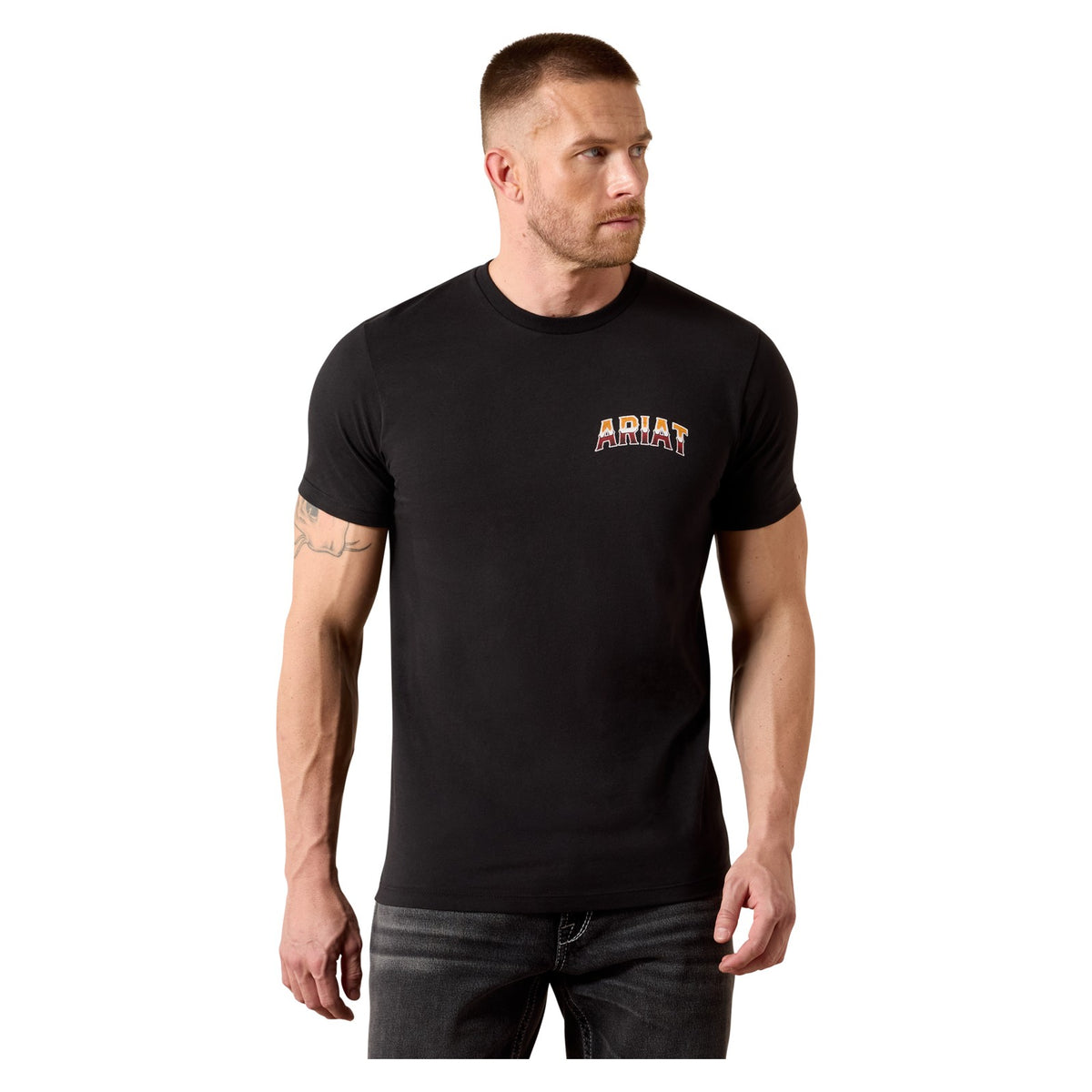 Ariat Men's Country Rock T-Shirt, Black – front