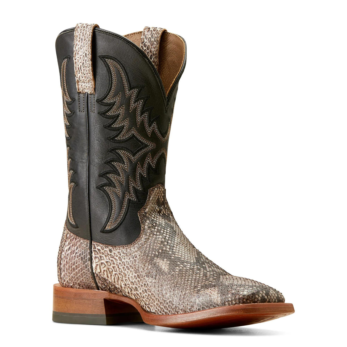 Ariat Men's Dry Gulch Wide Square Toe Cowboy Boot, Tan Python – inside