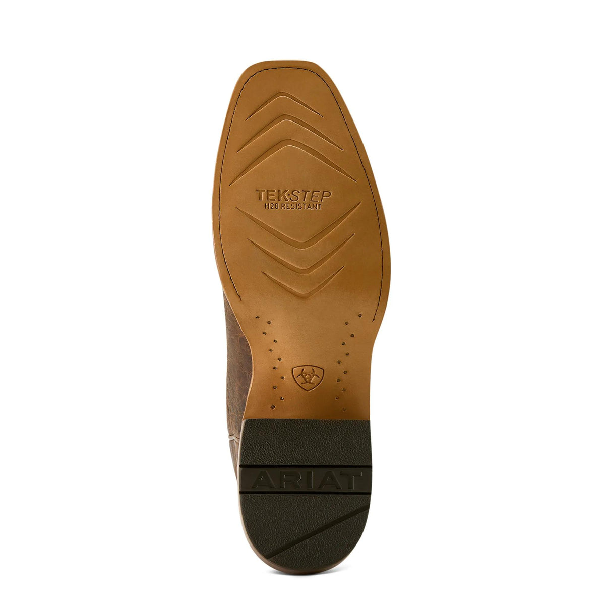 Ariat Men's Futurity Platinum Narrow Cutter Toe Cowboy Boot, Saddle Brown Bison/Nutshell Tan – sole