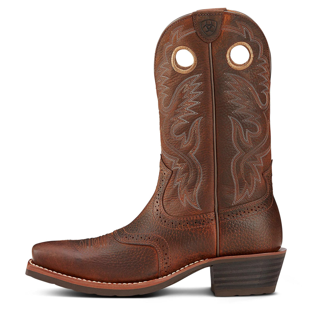 Ariat Men's Heritage Roughstock Western Boot, Brown Oiled Rowdy – side