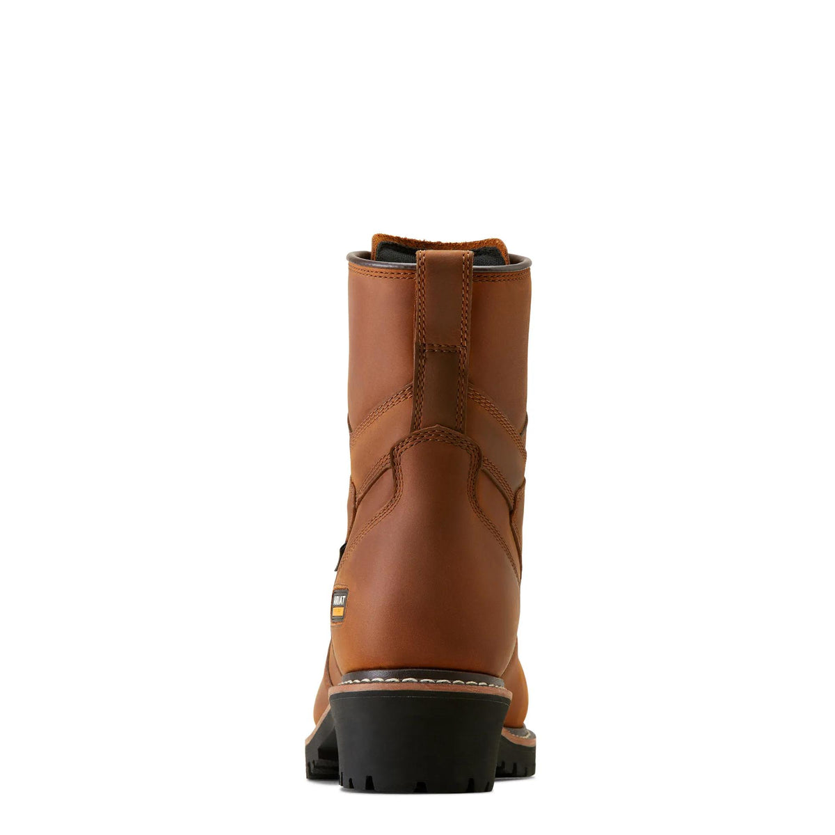 Ariat Men's Logger Shock Shield 8" Waterproof Composite Toe Work Boot, Copper Brown – heel