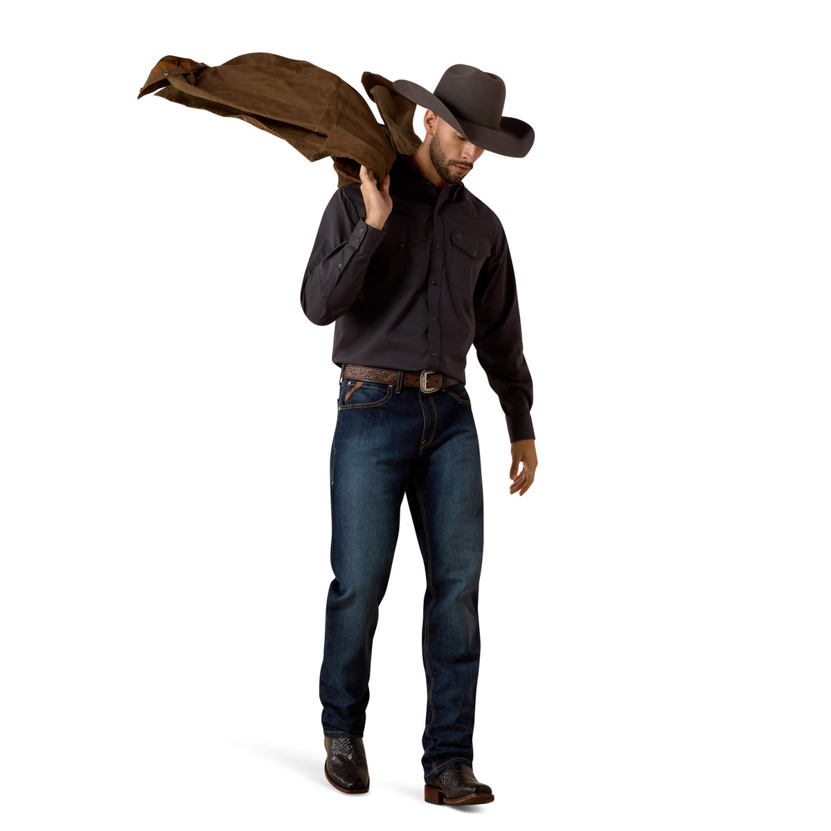 Ariat Men's M1 Vintage Hansen Straight Leg Jeans, Clayton – full length