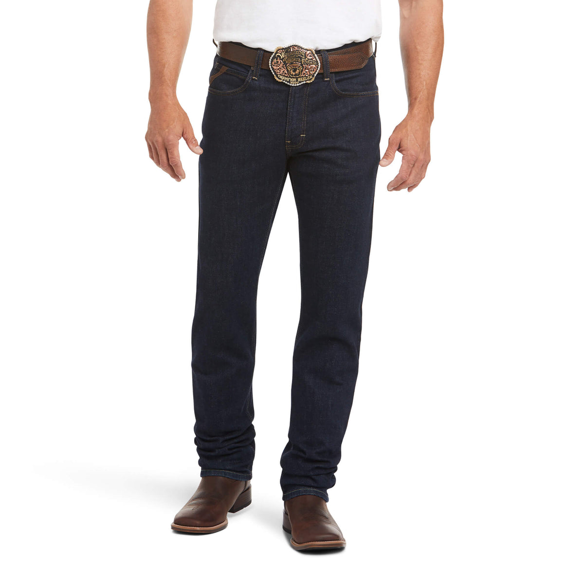 Ariat Men's M1 Vintage Stretch Legacy Stackable Straight Leg Jeans, Abraded Rinse – front