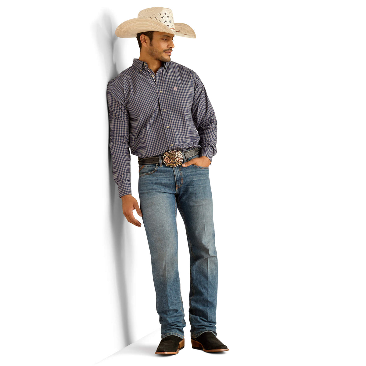 Ariat Men's M5 Straight Pro Series Ray Straight Leg Jeans, Hamilton – full length