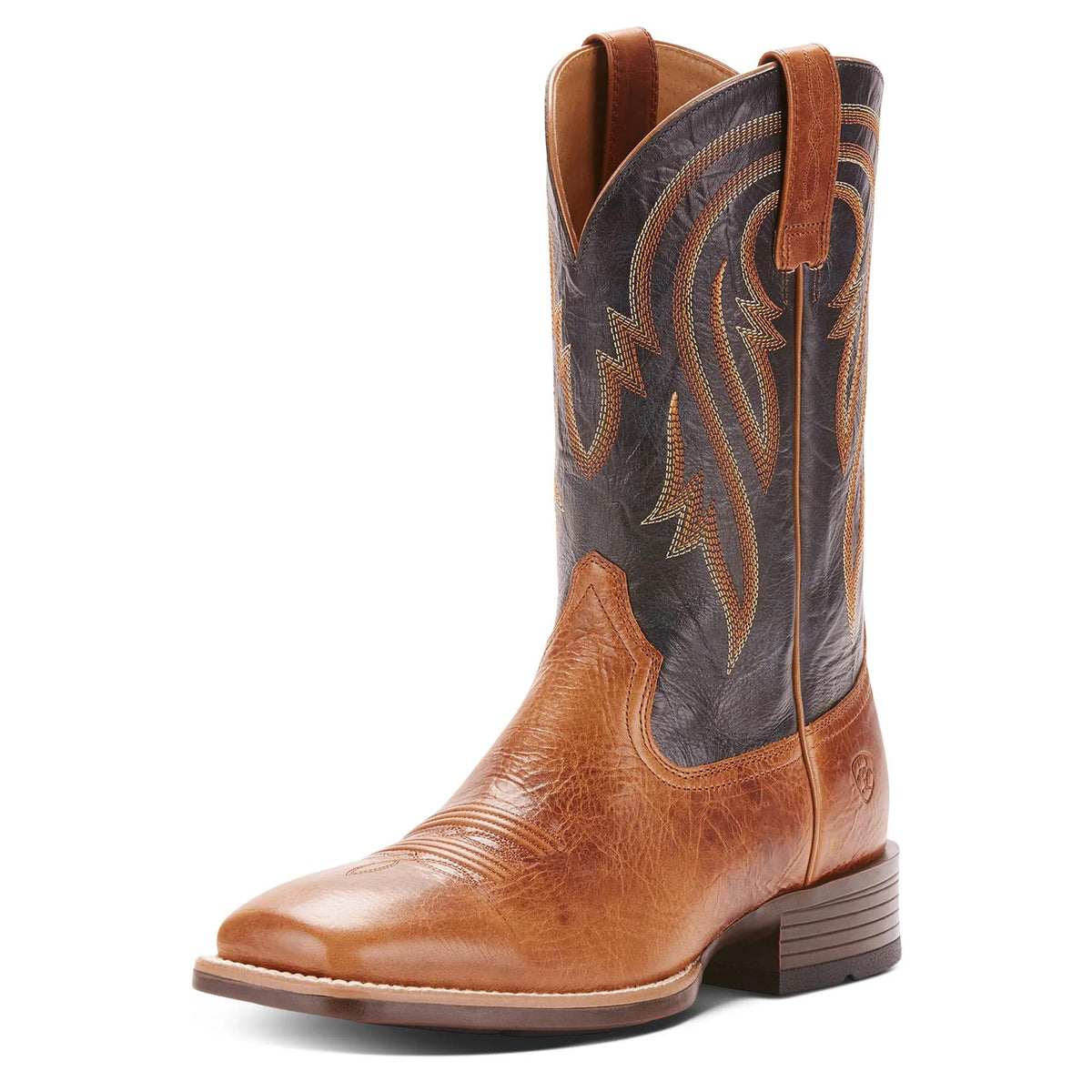 Ariat Men's Plano Western Boot, Gingersnap – 3-4 front