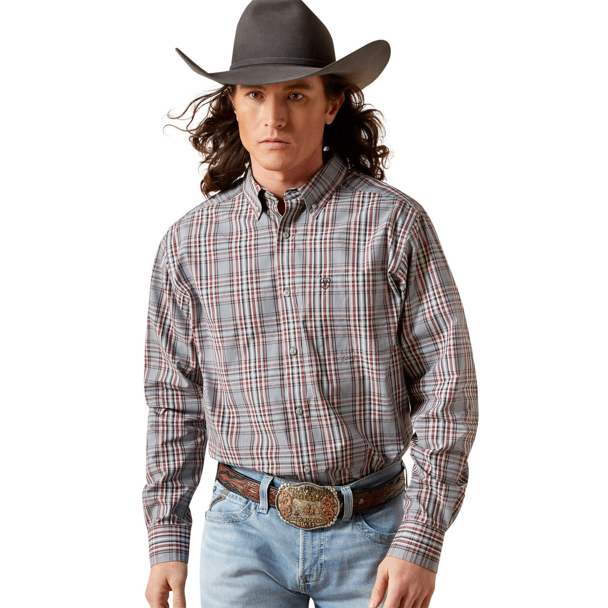 Ariat Men's Pro Series Trenton Fitted Shirt, Cream – front