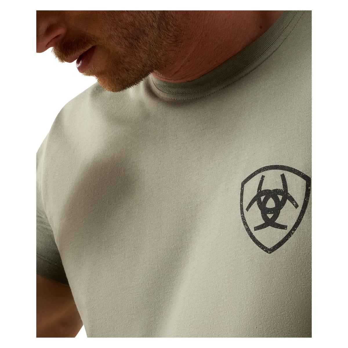 Ariat Men's Rancho Bronco T-Shirt, Castor Grey – detail