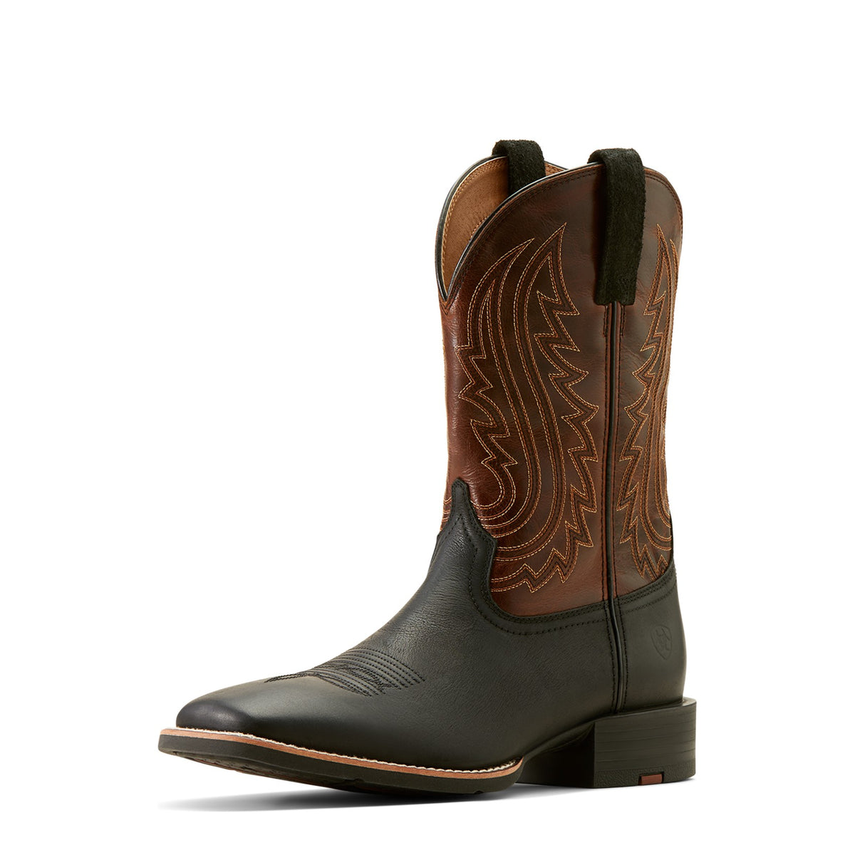 Ariat Men's Sport Big Country Cowboy Boot, Basic Black – 3-4 front