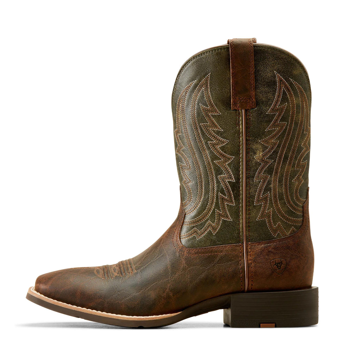 Ariat Men's Sport Big Country Cowboy Boot, Mahogany Elephant Print|Forest Green – side