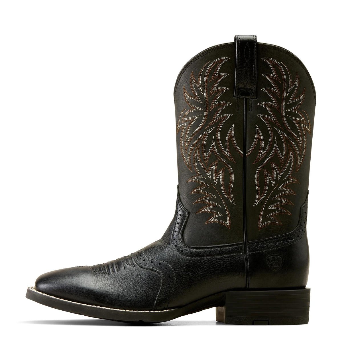 Ariat Men's Sport Western Wide Square Toe Boot, Black Deertan – side
