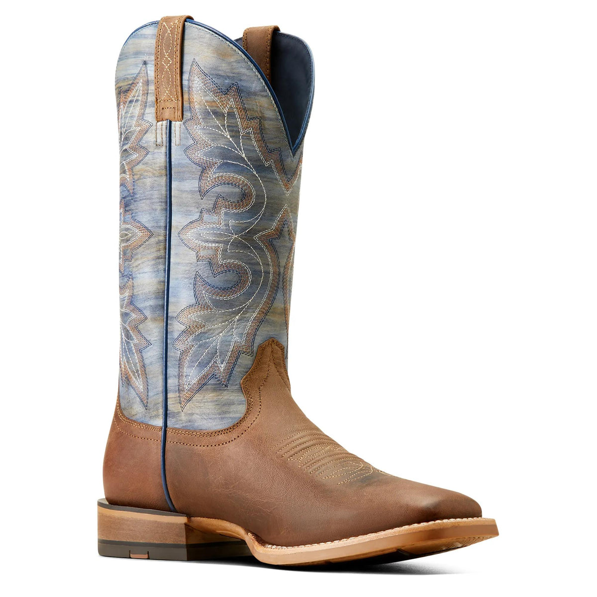 Ariat Men's Standout Western Boot, Loco Brown|Cloud Blue – inside