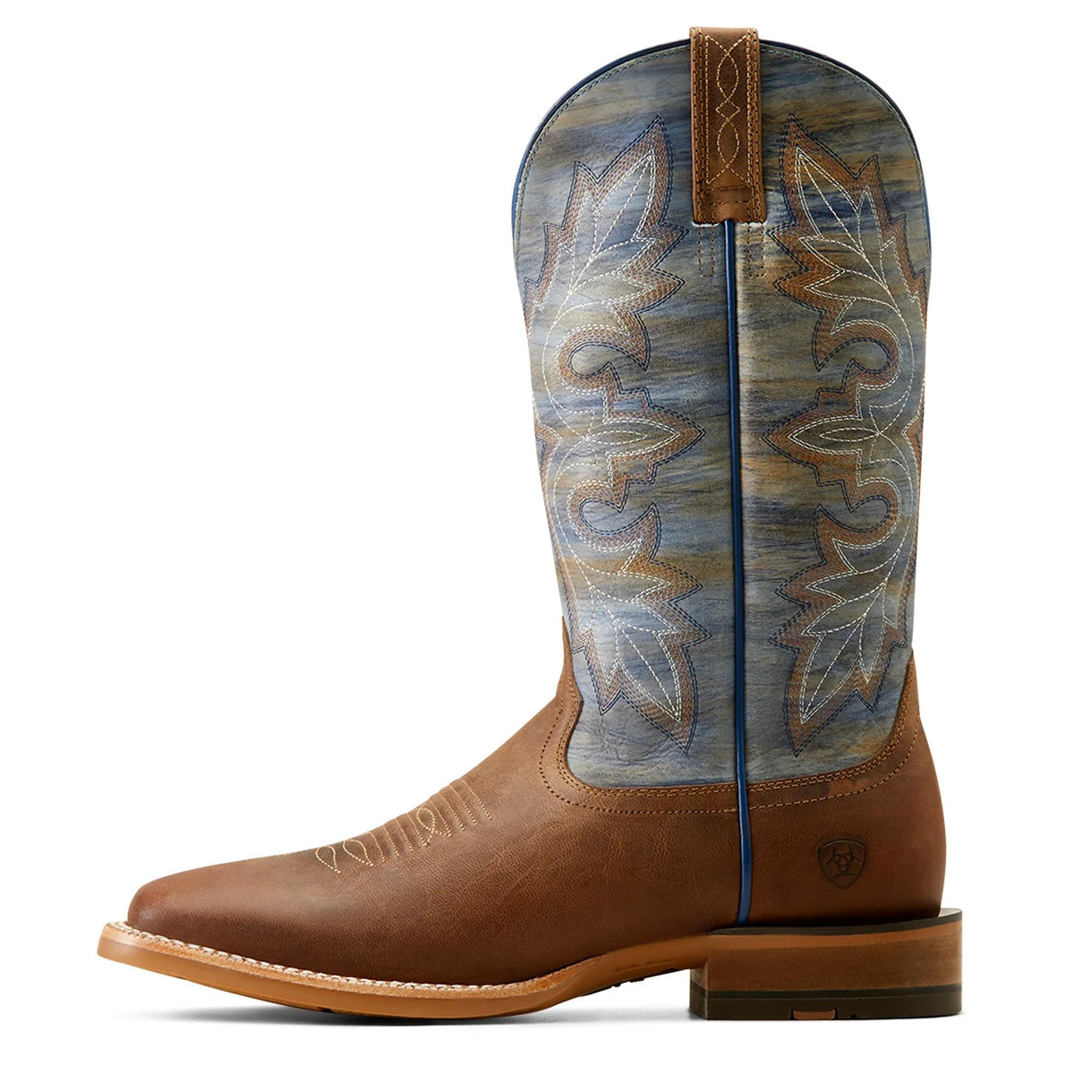 Ariat Men's Standout Western Boot, Loco Brown|Cloud Blue – side