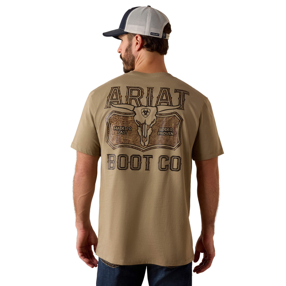 Ariat Men's Steer Lockup T-Shirt, Fallen Rock – back graphic