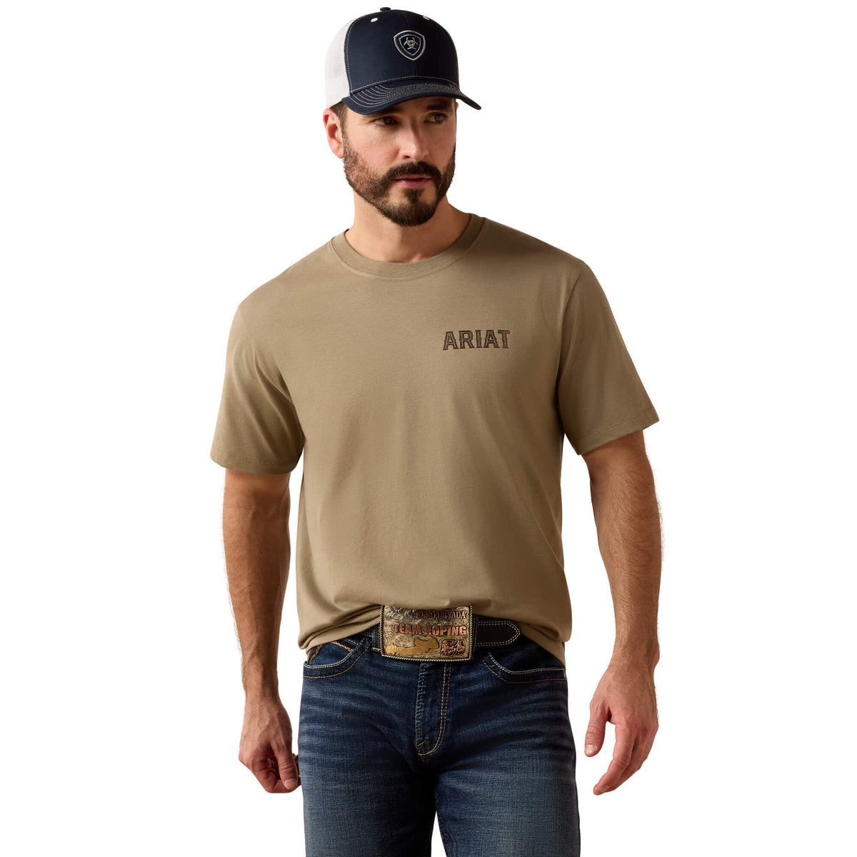 Ariat Men's Steer Lockup T-Shirt, Fallen Rock – front