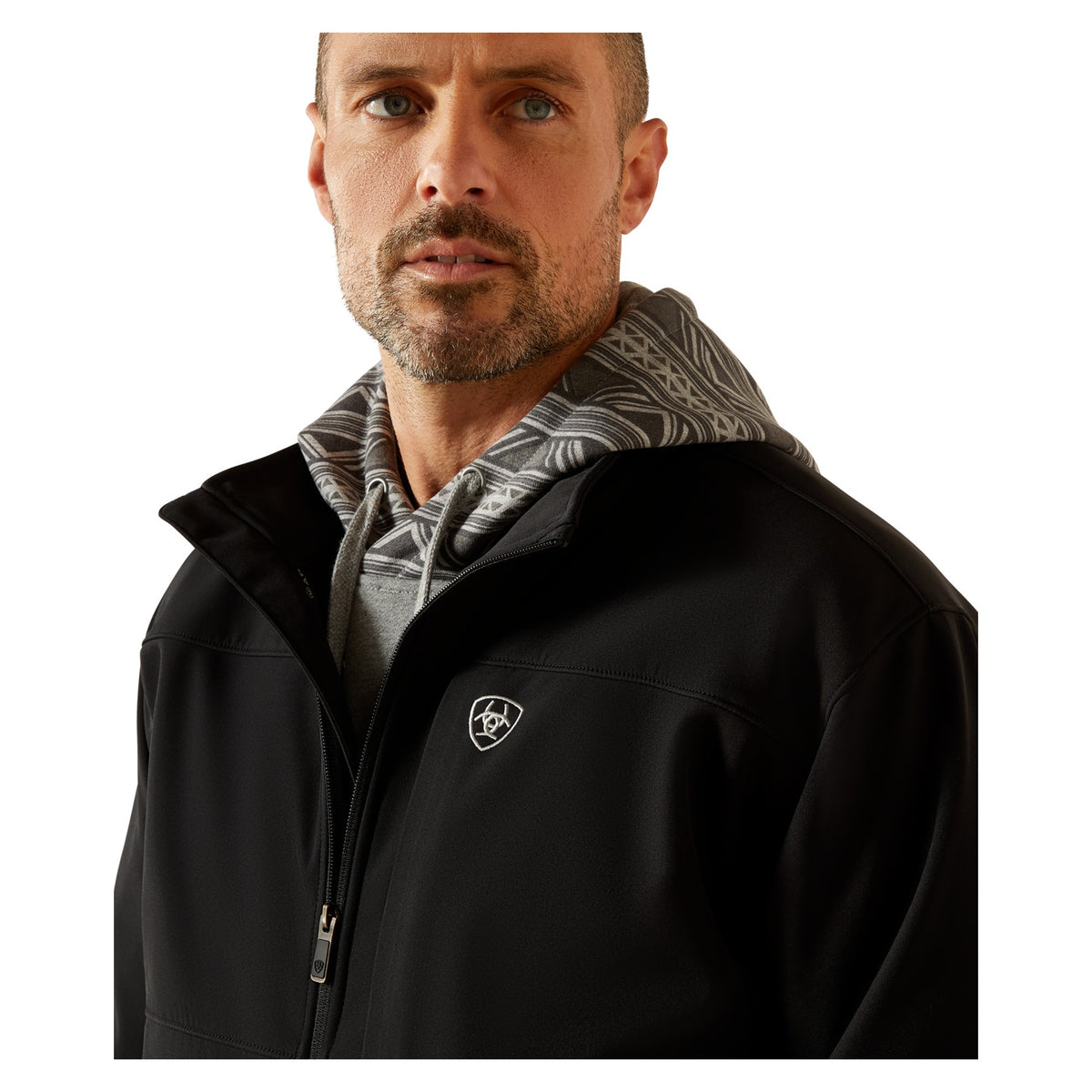 Ariat Men's Vernon Softshell Jacket, Black – detail