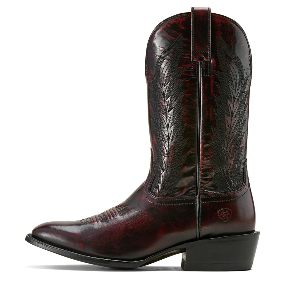Ariat Men's Willie Western Boot, Black Cherry – side