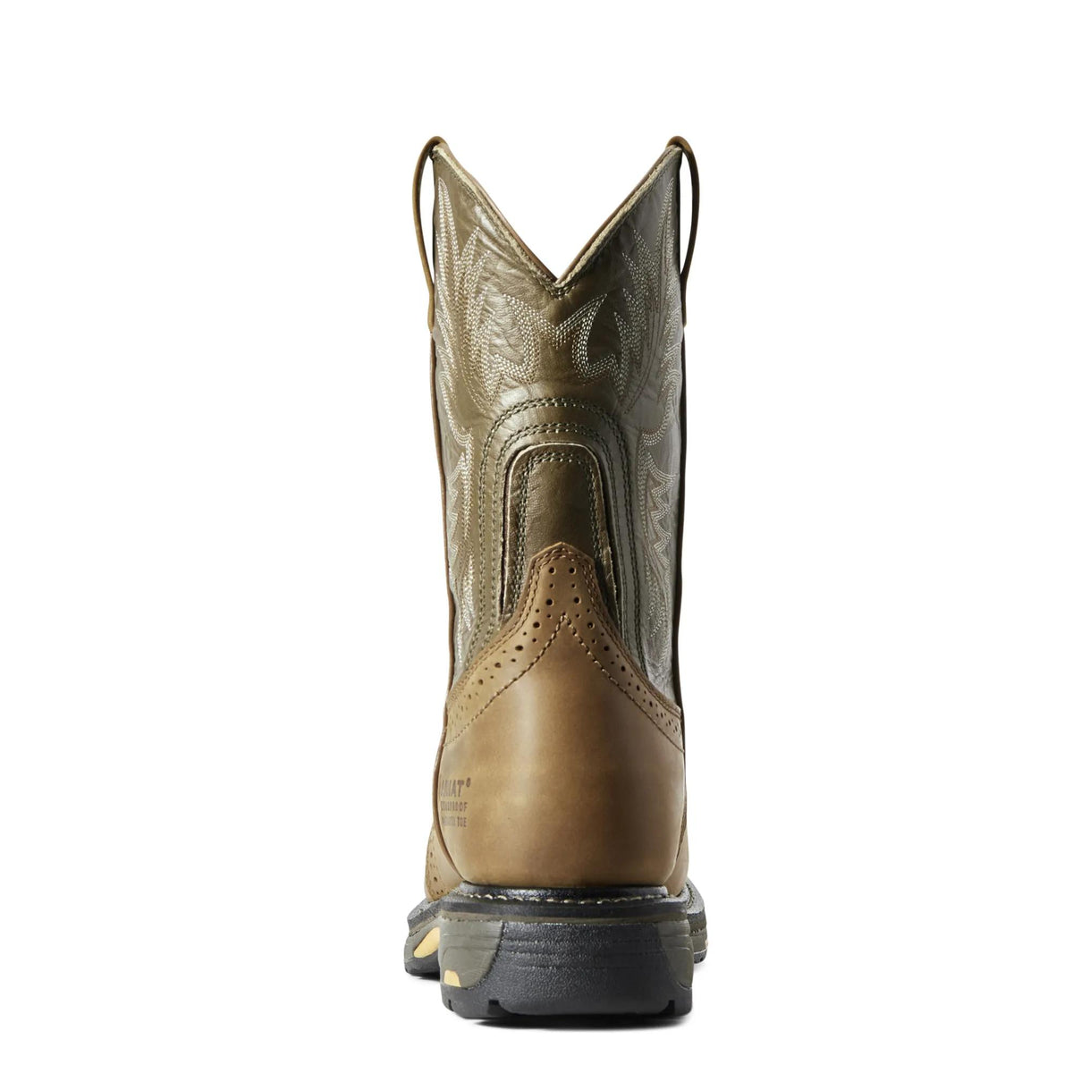 Ariat Men's Workhog Composite Toe Work Boot, Aged Bark – heel