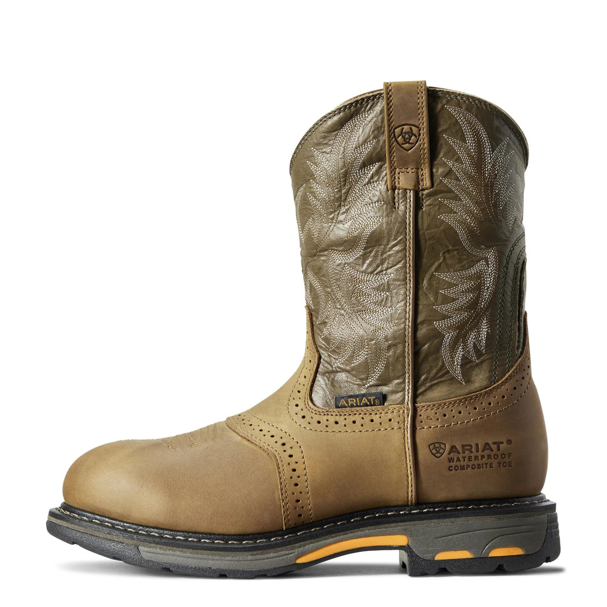 Ariat Men's Workhog Composite Toe Work Boot, Aged Bark – side