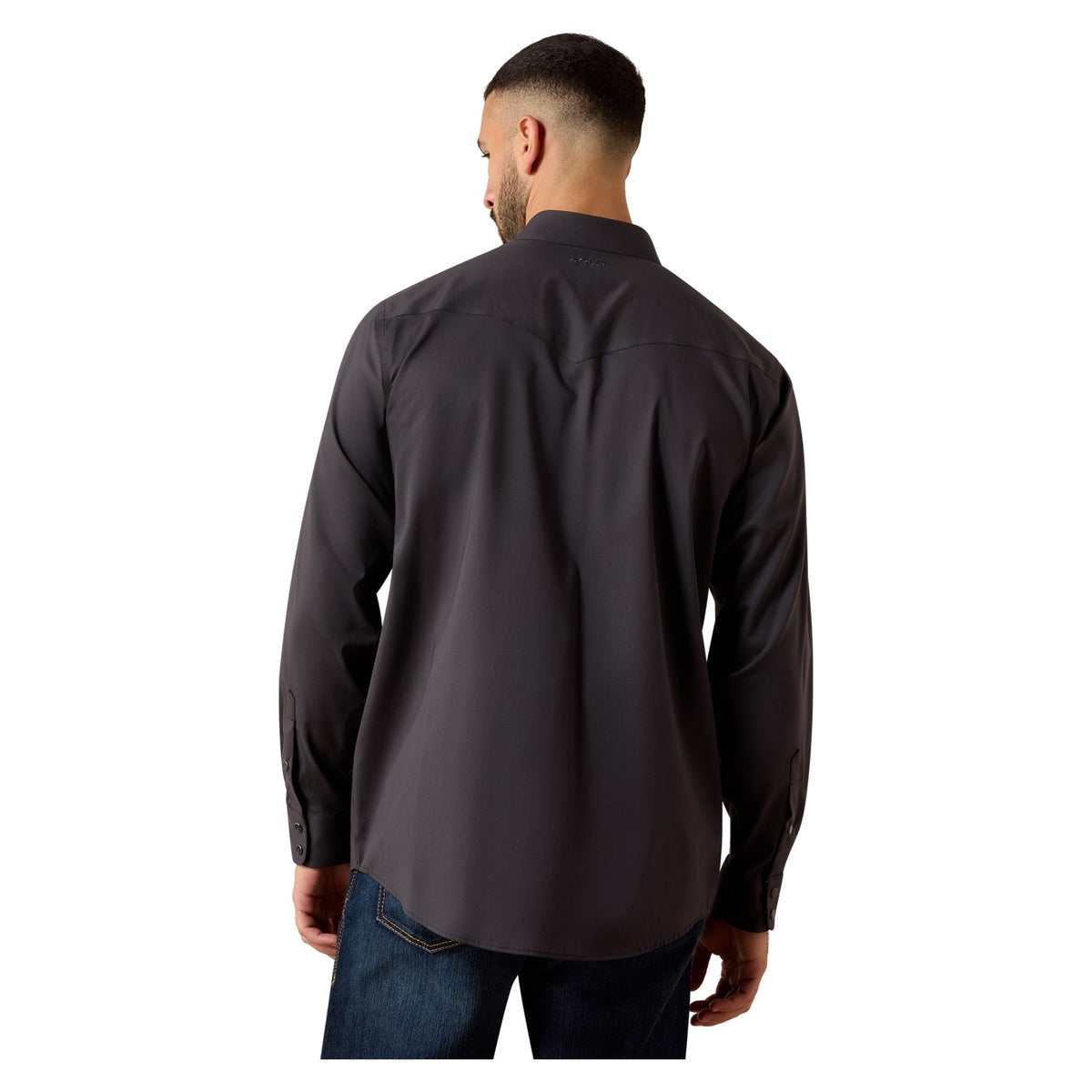 Ariat Men's Wrinkle Free Refined Slub Classic Fit Shirt, Phantom – back