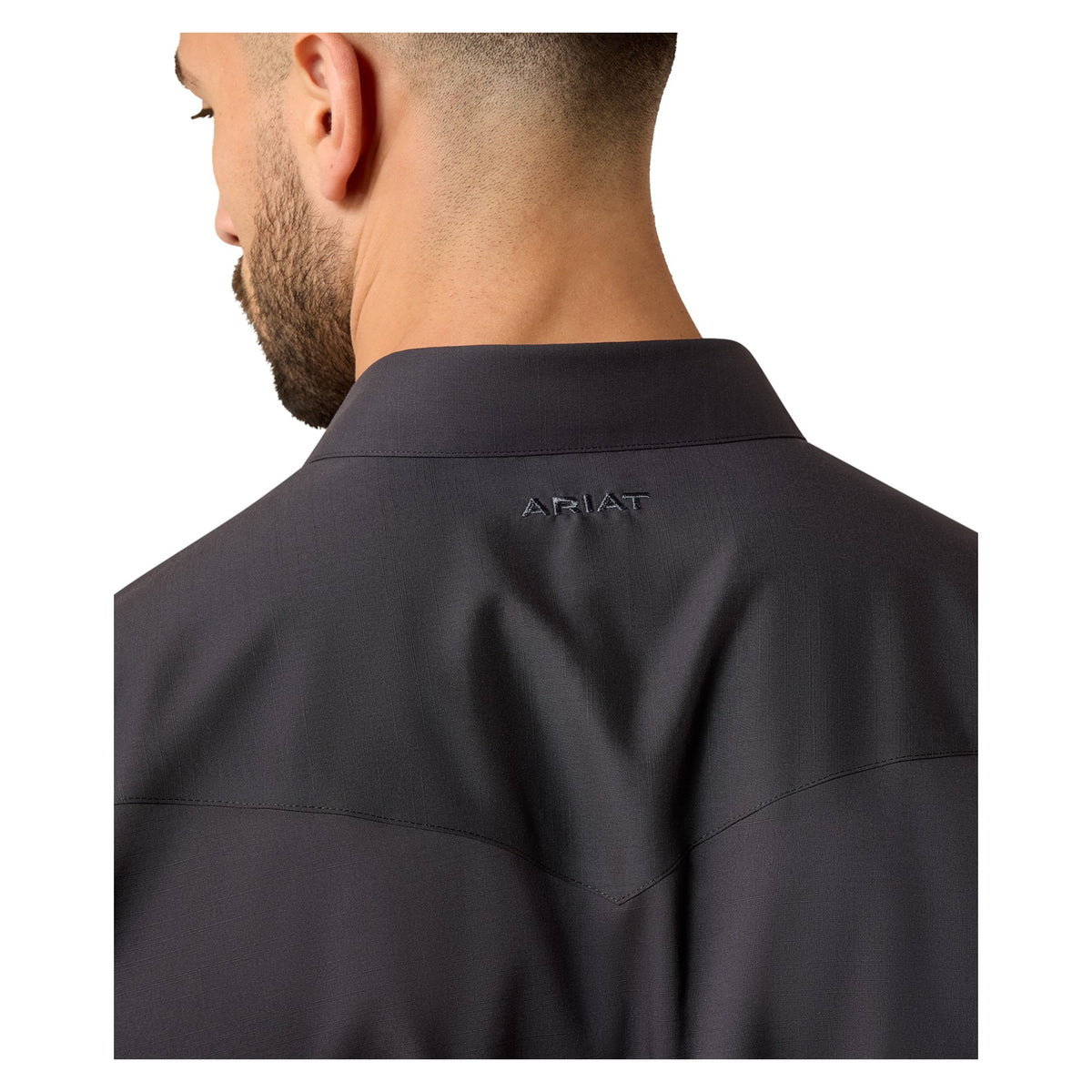 Ariat Men's Wrinkle Free Refined Slub Classic Fit Shirt, Phantom – detail