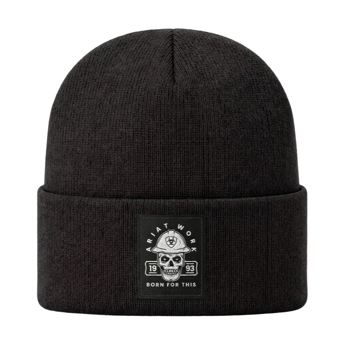 Ariat Rebar Hardhead Beanie, Black – front