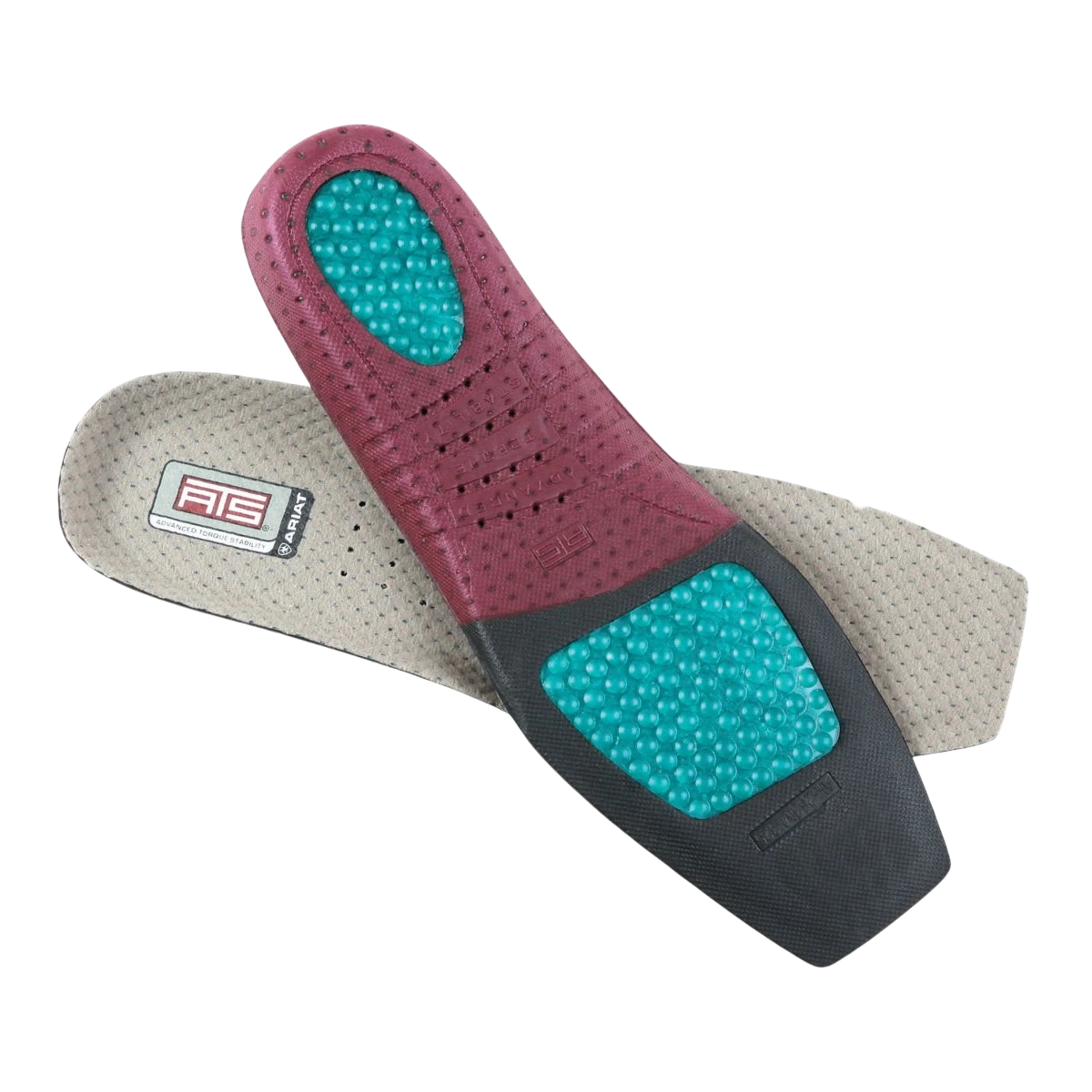 M&F Ariat Women's ATS Footbed insole with wide square toe design, providing comfort and support for Western boots.