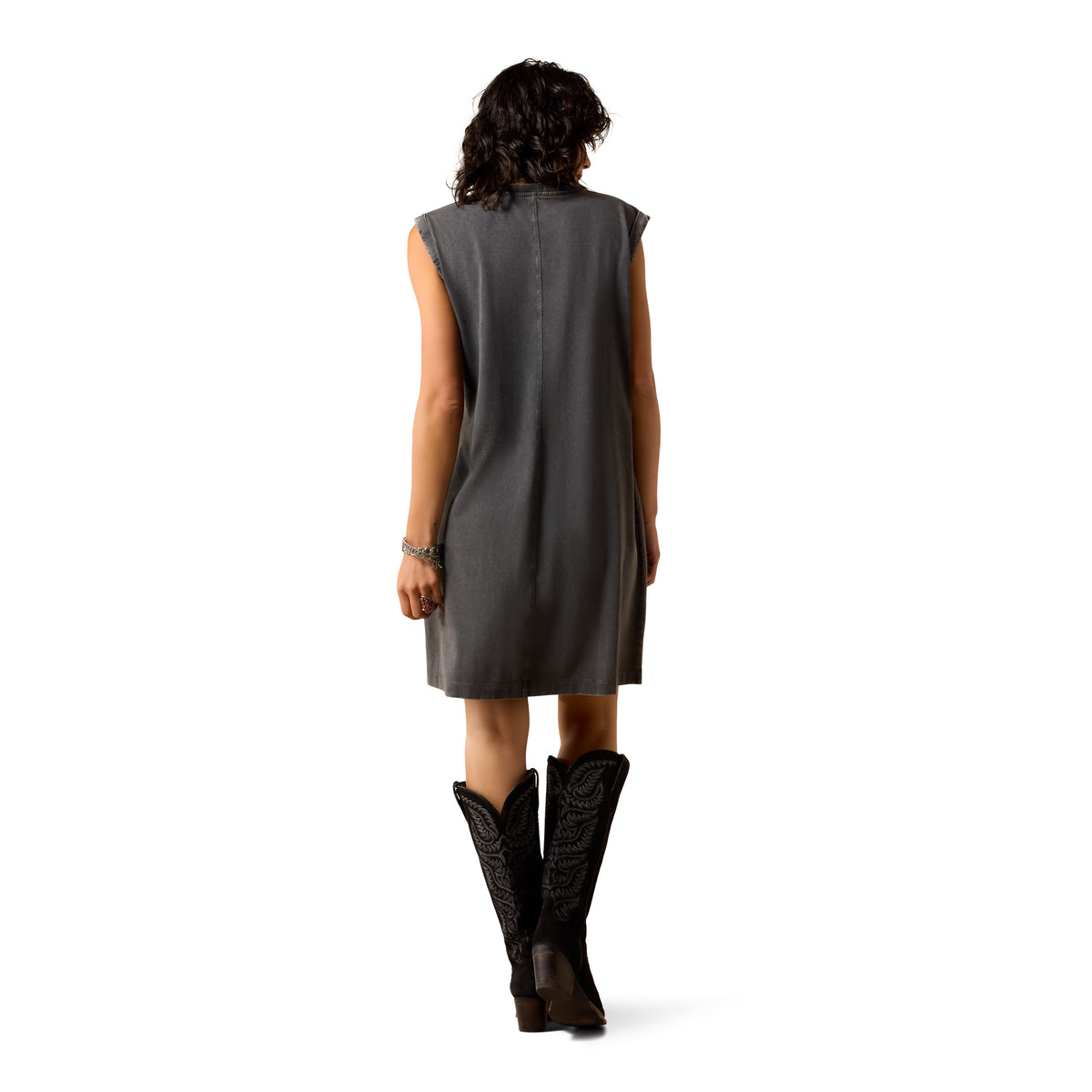 Ariat Women's Jordan Dress in charcoal mineral wash, casual dress with a relaxed fit and stylish design for everyday wear.