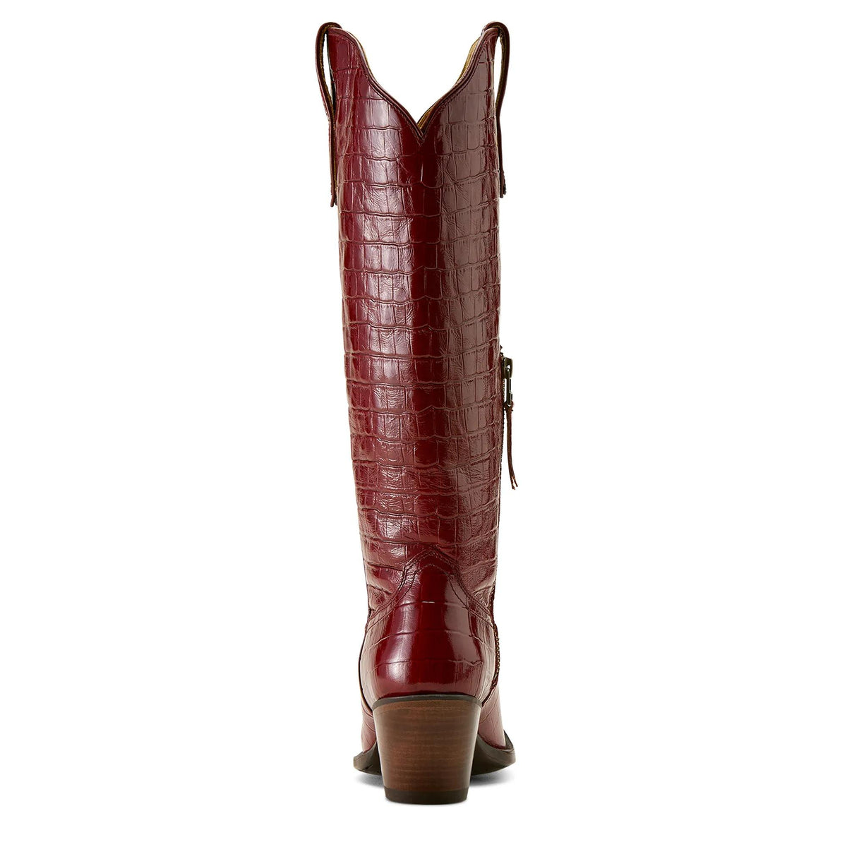 Ariat Women's Casanova X Toe Western Boot, Luxe Dubonnet Croc Print – heel