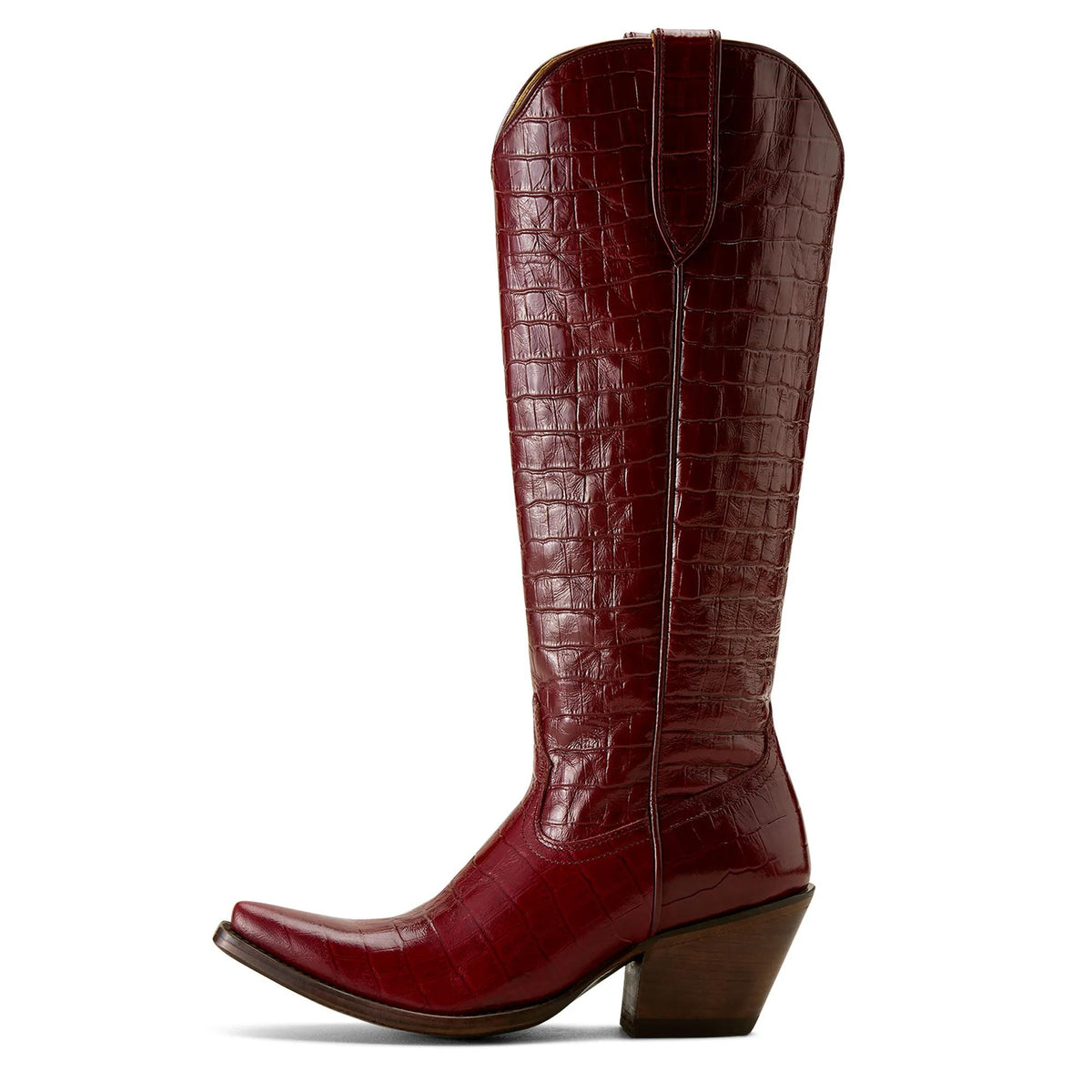 Ariat Women's Casanova X Toe Western Boot, Luxe Dubonnet Croc Print – side