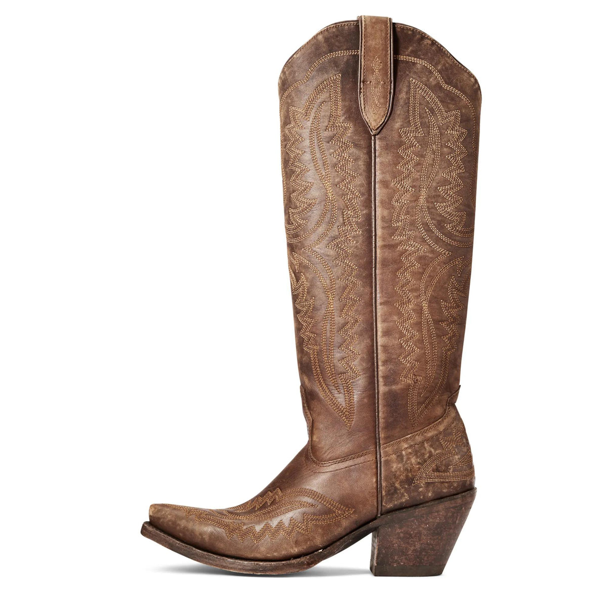 Ariat Women's Casanova X Toe Western Boot, Naturally Distressed Brown – side