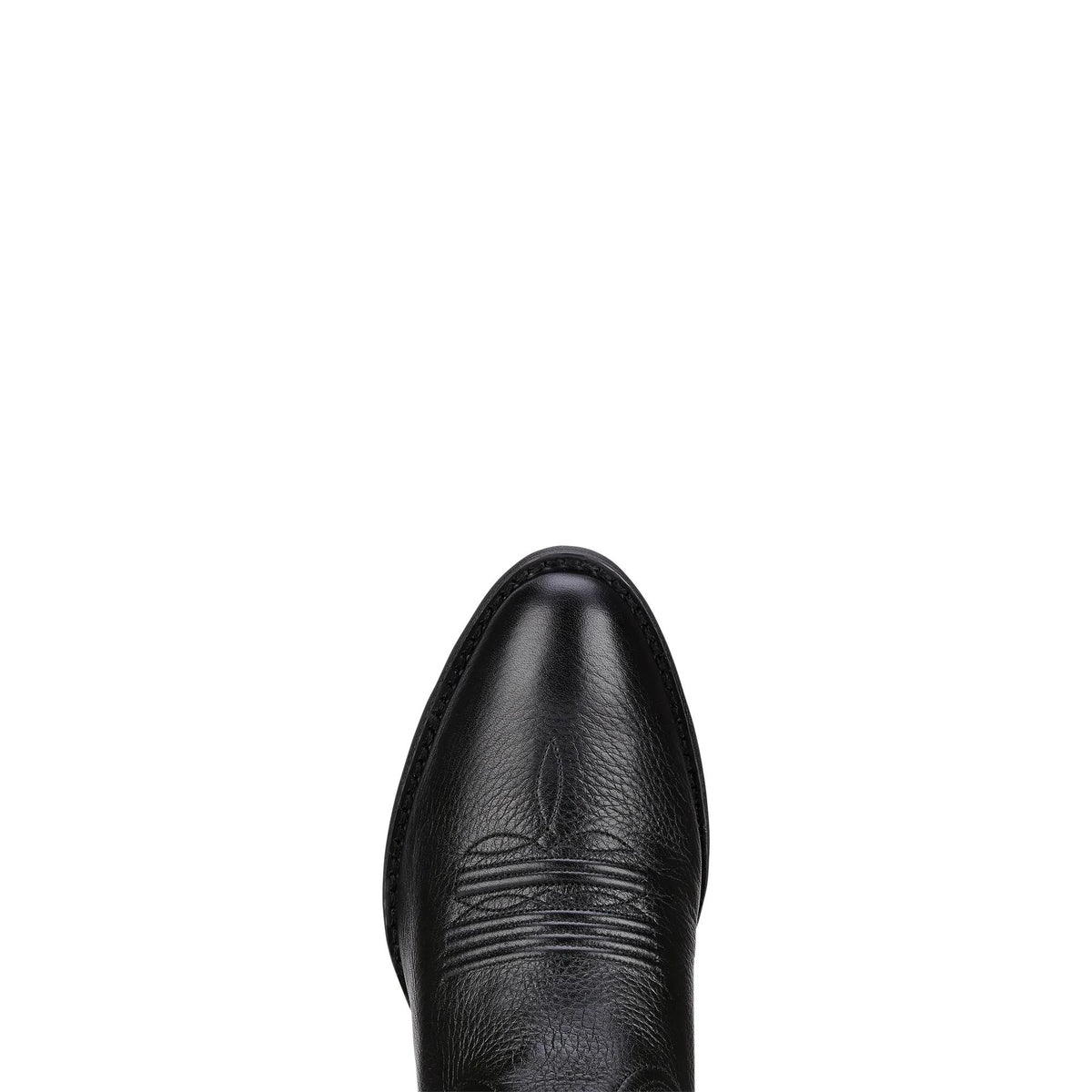 Ariat Women's Heritage R Toe Western Boot, Black Deertan – toe