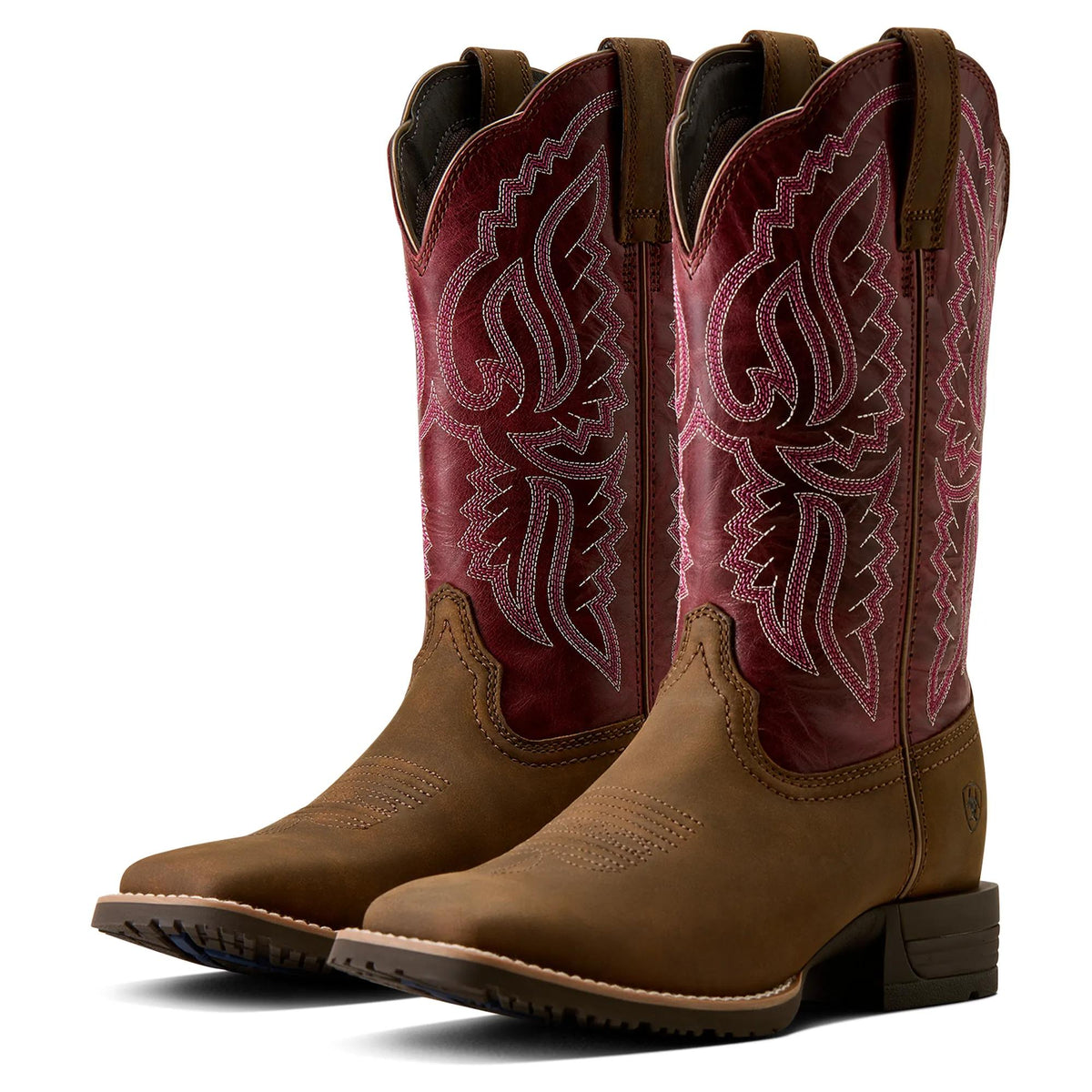 Ariat Women's Hybrid Ranchwork Western Boot, Backwoods Brown – pair
