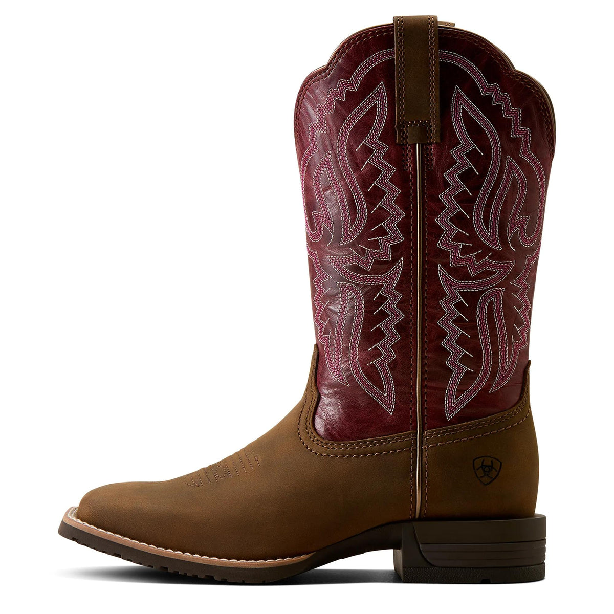 Ariat Women's Hybrid Ranchwork Western Boot, Backwoods Brown – side