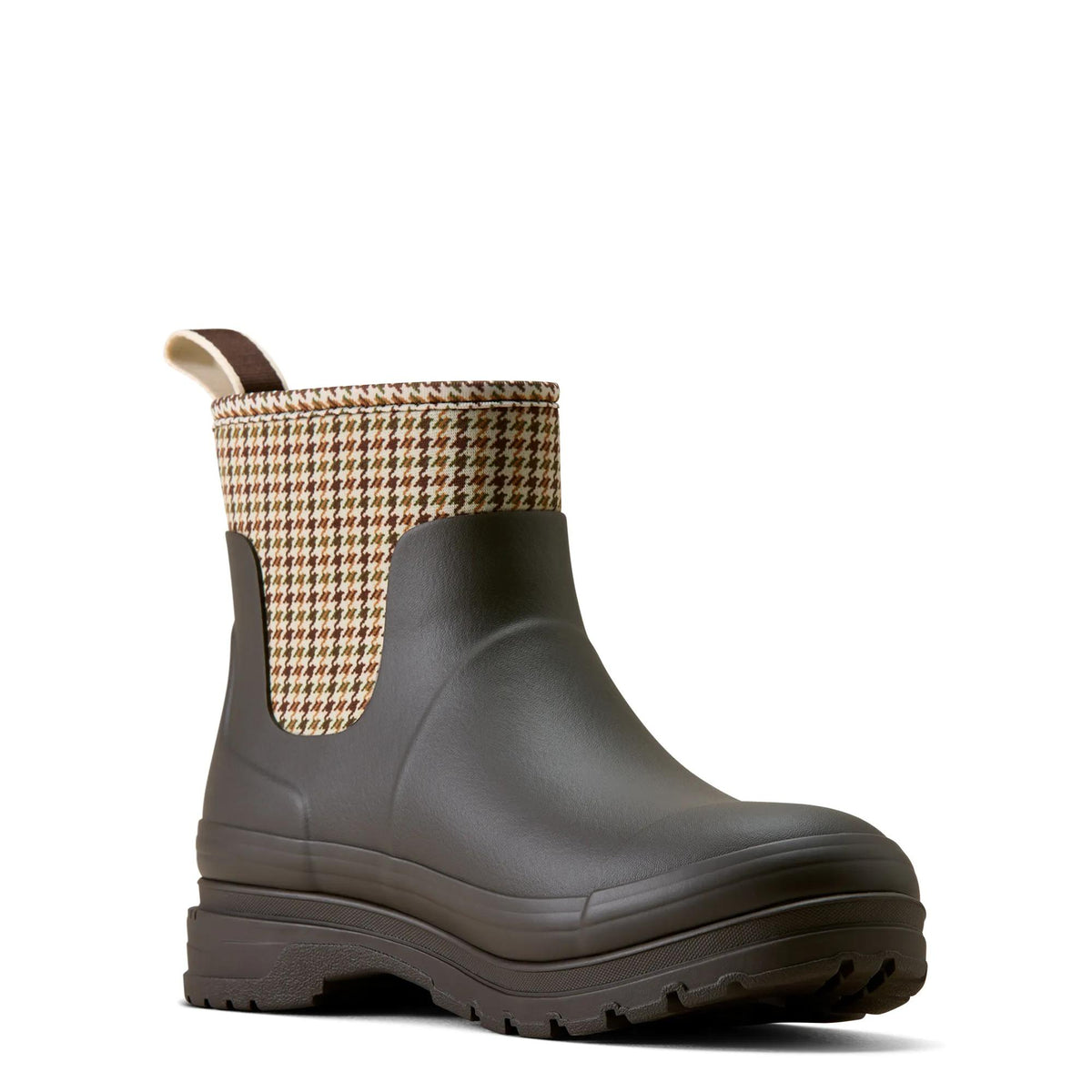 Ariat Women's Kelmarsh Shortie Rubber Boot, Chocolate|Tan Twill – inside