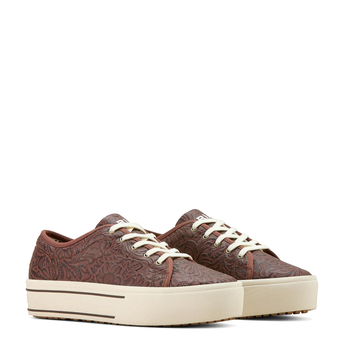 Ariat Women's Skylar Shoe, Brown Floral Emboss – pair
